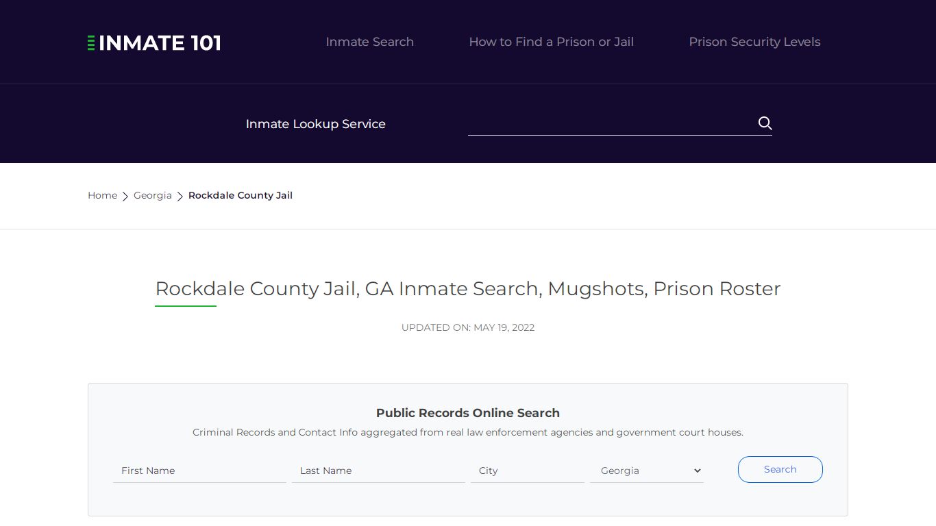 Rockdale County Jail, GA Inmate Search, Mugshots, Prison ...